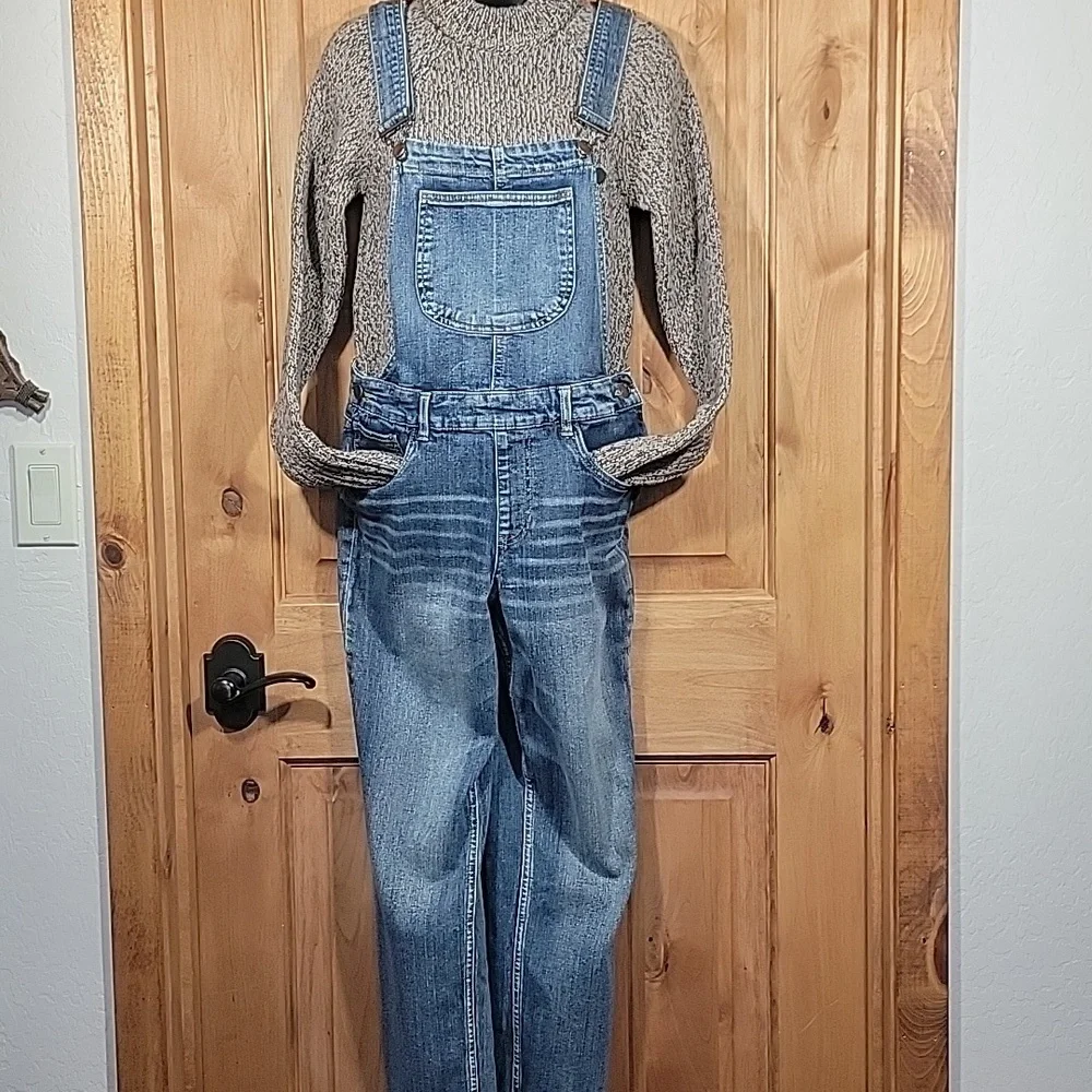 Dollhouse Stretchy Denim Overalls - Picture 3 of 15